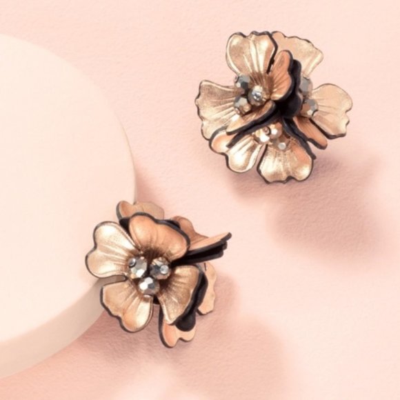 Stella & Dot | Retired Exquisite Leather & Rose Gold Juliana Statement E… - Picture 7 of 11